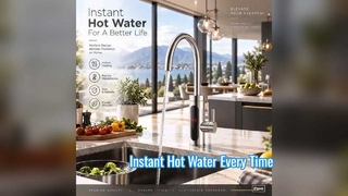 Display digitale per rubinetto da cucina con acqua calda istantanea