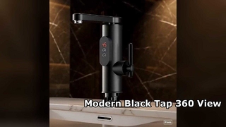 Rubinetto da bagno moderno nero vista a 360° design in stile europeo